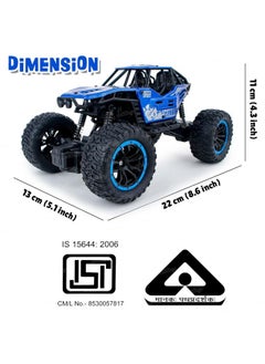 Zest 4 Toyz Zest 4 Toyz Remote Control Car For Kids With Mist Smoke Effect 2 Wd Monster Truck Rock Crawler Climbing Rc Toy Vehicle Car For Boys And Girls-Blue  - Image 3