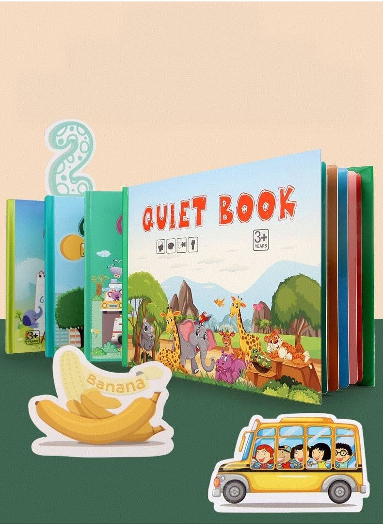Quiet Book for Toddlers, 2022 New Montessori Interactive Felt Quiet Book for Toddlers 2-6, 10 Pages Educational Toy Travel Toy for Boys Girls, Preschool Learning, Animal Theme  - Image 5