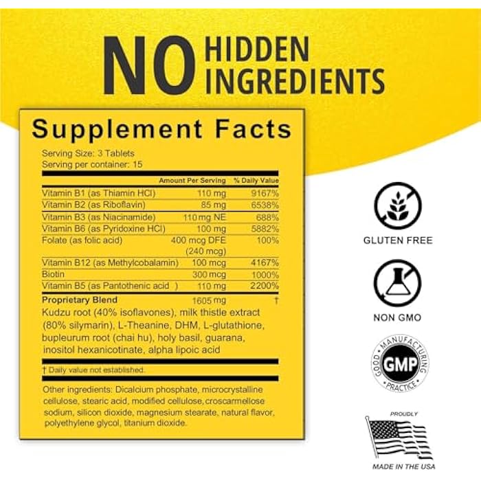 VITINITY Anti Alcohol Drink Support Supplement - Craving Support,Liver Health,Reduce Alcohol Intake Formula - Kudzu,Milk Thistle Holy Basil,NAC Natural Detoxify,Gradual Reduction,Nutrient Replenisher - 15 Days - Image 3