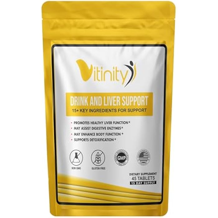 VITINITY Anti Alcohol Drink Support Supplement - Craving Support,Liver Health,Reduce Alcohol Intake Formula - Kudzu,Milk Thistle Holy Basil,NAC Natural Detoxify,Gradual Reduction,Nutrient Replenisher - 15 Days - Image 1