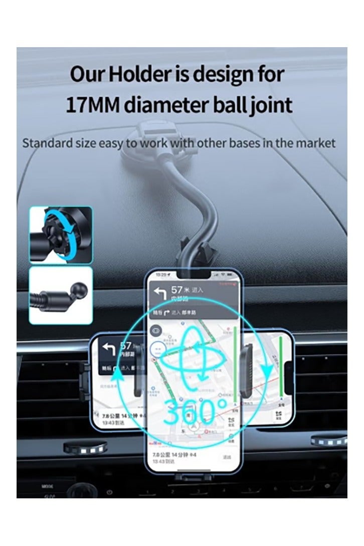 Car Phone Holder For Dashboard/Windshield/Air Vent Car Mount Ultra Stable Car Mobile Holder With Strong Suction Cup Car Stand Fit - Image 3