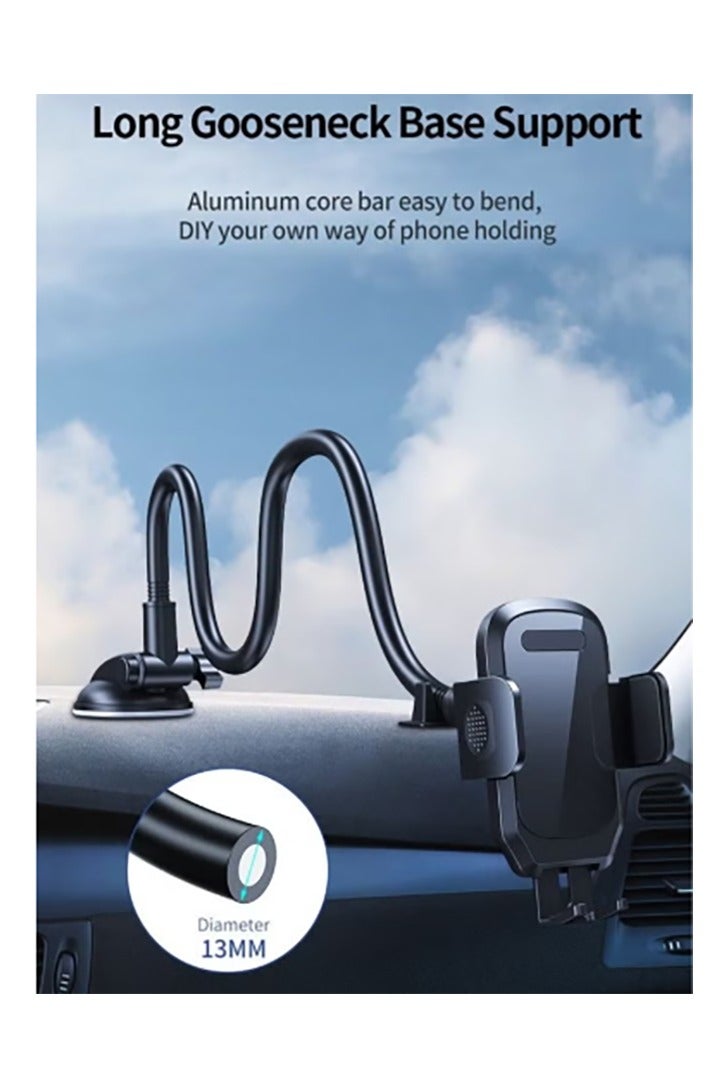 Car Phone Holder For Dashboard/Windshield/Air Vent Car Mount Ultra Stable Car Mobile Holder With Strong Suction Cup Car Stand Fit - Image 2