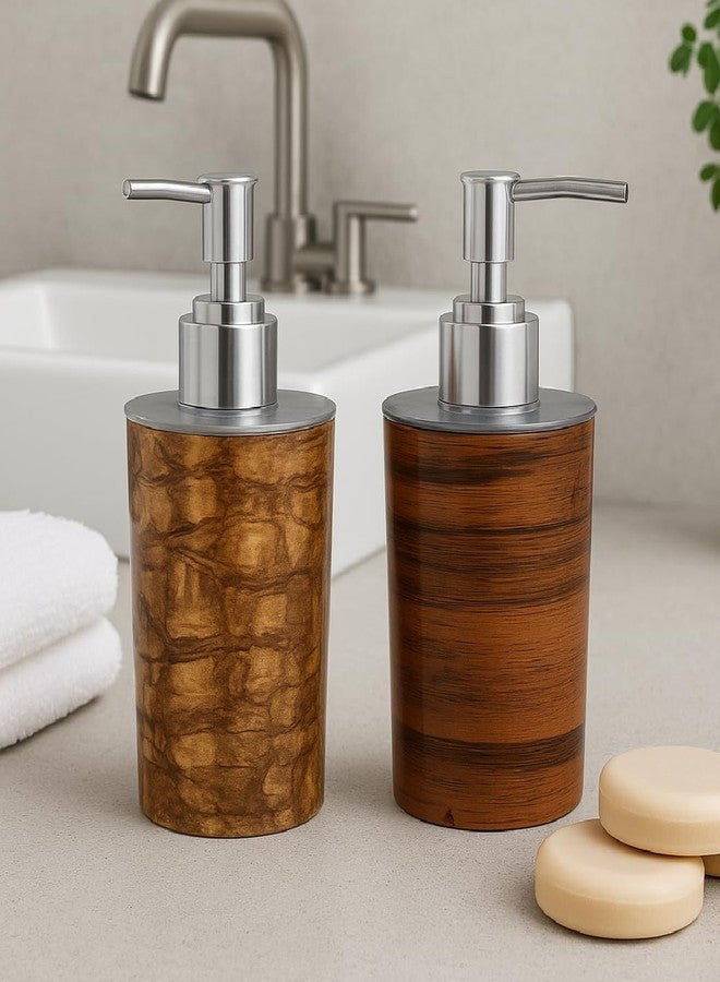 LAGET® Liquid Soap/Shampoo/Hand wash/Sanitizer/Lotion Dispenser Bottle with Pump for HandwashCapacity -250 Ml Each (Pack of 2, Brown) - Image 1