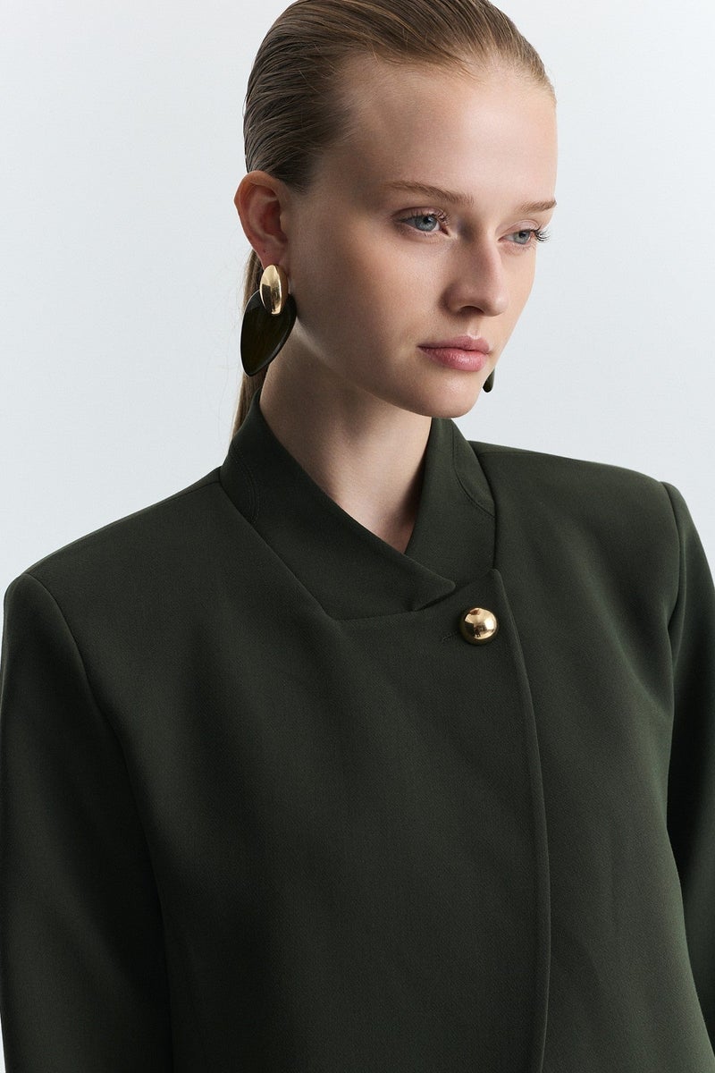 ANTIOCH Stand-Up Collar, Single-Button Blazer Jacket - Image 5