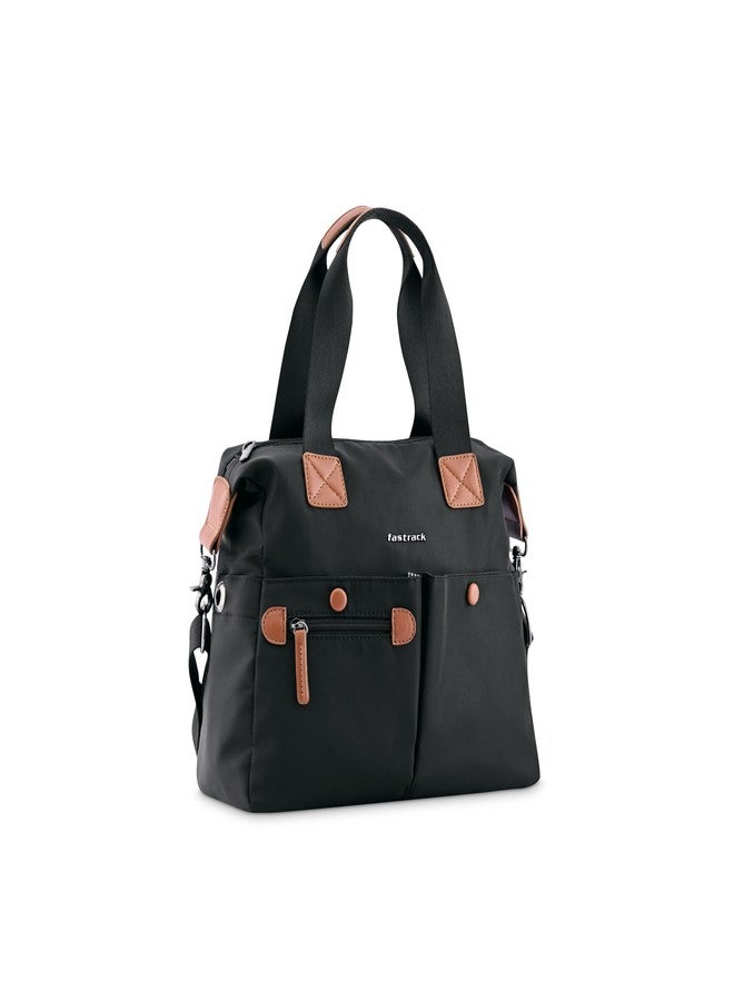 Fastrack Casual Satchel for Girls, Ladies and Women, Black - Image 4