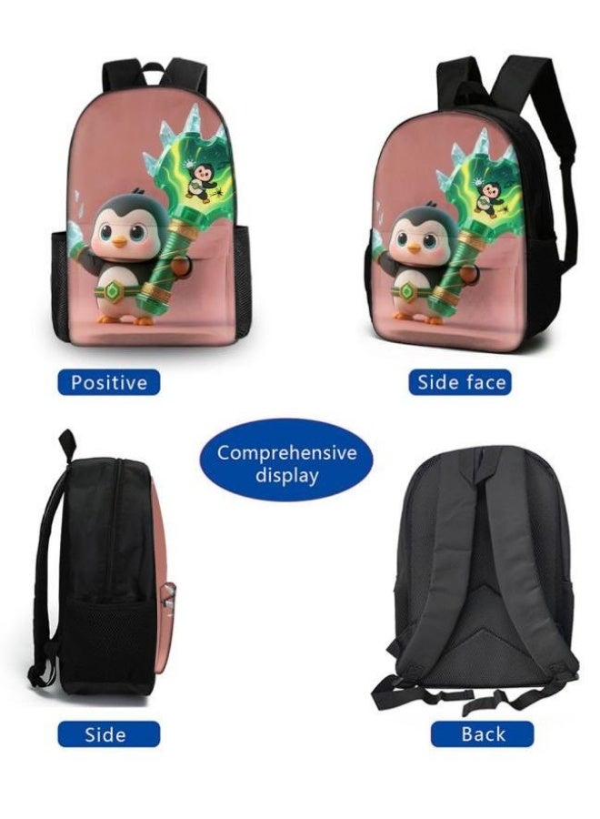 Bright Li Fire The hit is coming! Fun cartoon bag three-piece set, the fashion new favorite of students and teenagers (available for students, children, friends on outings, mountain climbing, schooling, etc.) - 26 - Image 3