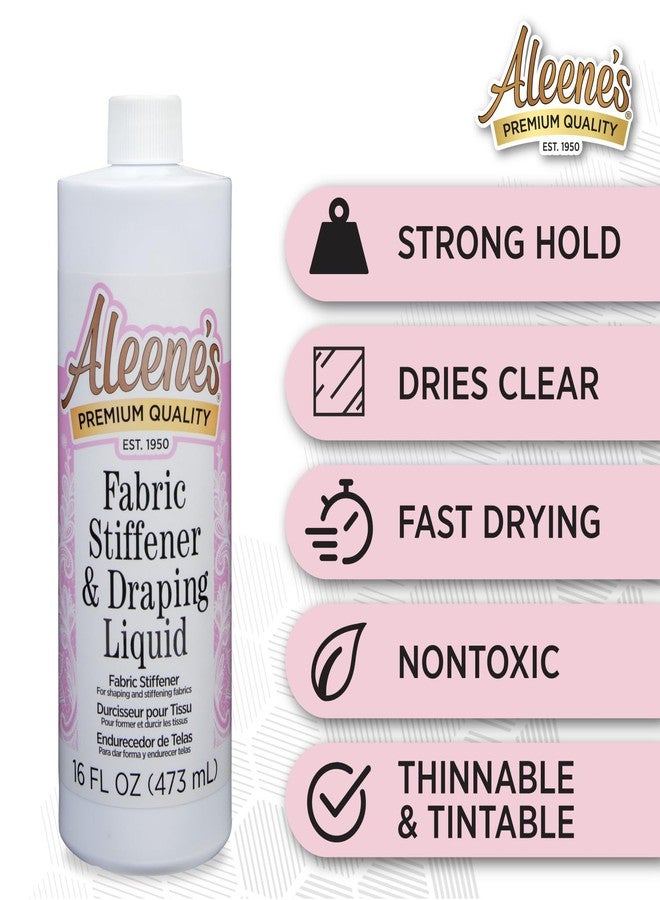 Aleene's سائل تثبيت الأقمشة من ألين، شفاف، 16 أونصة - Image 2