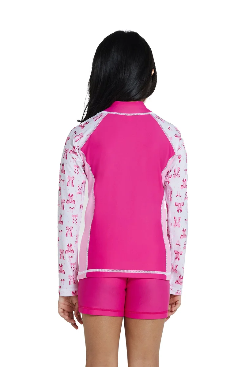 COEGA SUNWEAR COEGA Girls Kids Rashguard Long Sleeve - Pink Bows