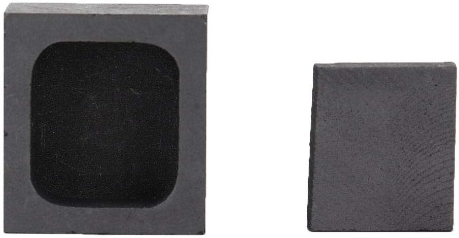 woobles High Hardness Graphite Ingot Mold Mould Crucible for Gold Silver Melting Casting Refining with Optional Capacity 25g, 50g, 100g, 200g (0.003-25g)