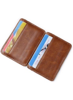 Rubik Magic Money Clip and Cards Holder Wallet for Men and Women, Slim Minimalist Leather ID Card Credit Card and Cash Holder (Brown) - pzsku/Z11FDD8491C95F0033AA1Z/45/_/1721040093/bbee3afb-f791-4a21-bb30-ea08da872b62