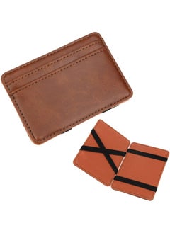 Rubik Magic Money Clip and Cards Holder Wallet for Men and Women, Slim Minimalist Leather ID Card Credit Card and Cash Holder (Brown) - pzsku/Z11FDD8491C95F0033AA1Z/45/_/1721040098/ac05b25a-2027-4b99-9488-2be8f5bd90f2