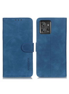 Case Cover For For Motorola ThinkPhone 5G KHAZNEH Retro Texture Flip Leather Phone Case(Blue)