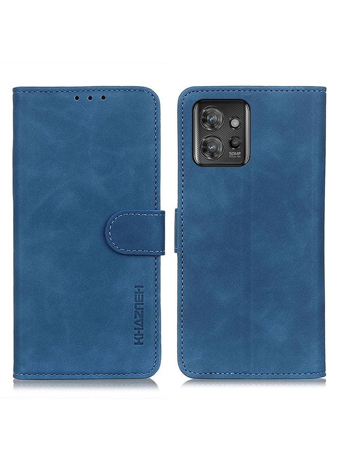 HuHa - Case Cover For For Motorola ThinkPhone 5G KHAZNEH Retro Texture Flip Leather Phone Case(Blue) - Image 1