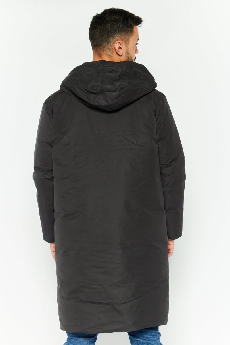 LACOSTE Men Solid Hooded Jacket, Black  - Image 4