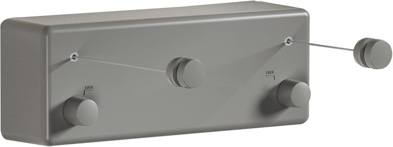 JOOM Retractable Clothesline |Indoor Outdoor Clothes Line | Heavy Duty Clothes Drying Laundry Line | Wall Mounted Drying Rack Clothing Line | Retracting Hanging | Lock to Prevent Sagging - Image 1