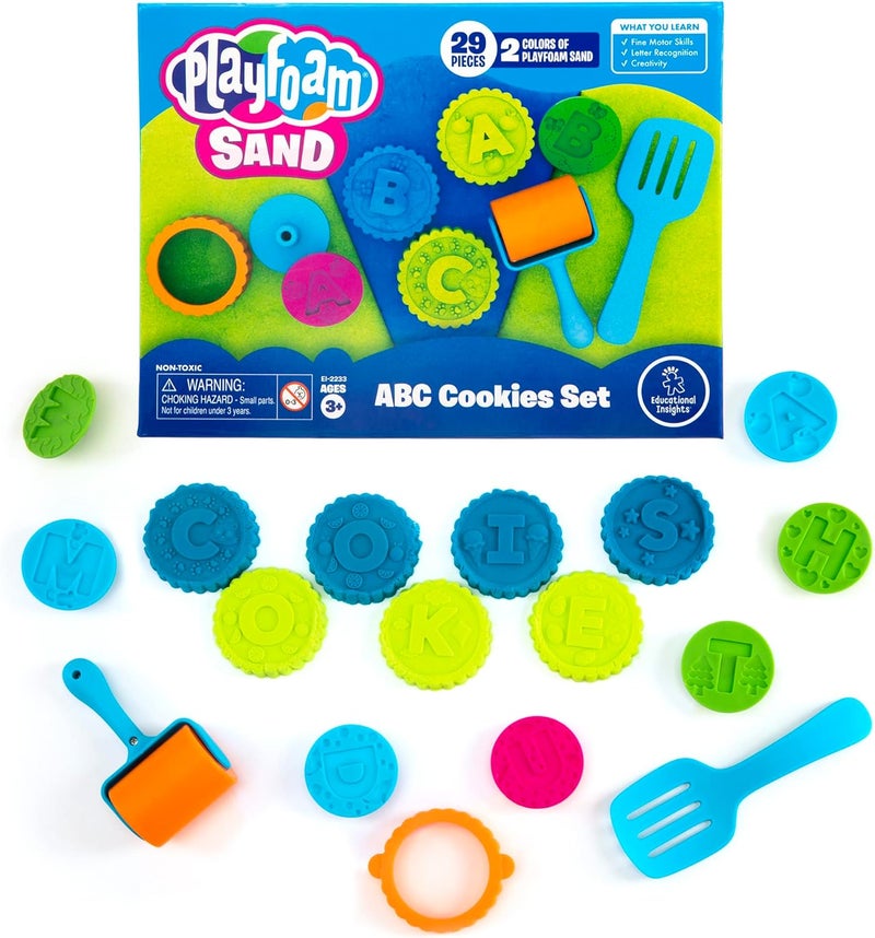 إديوكيشنال إنسايتس مجموعة Playfoam Sand ABC Cookies من ، رمل للعب، لعبة حسية، هدية للأولاد والبنات، الأعمار 3+ - Image 1