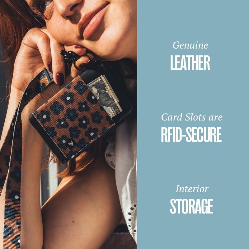 Thread Wallets RFID Blocking Leather Zip Wallet with Card Holder for Men and Women (Blossom) - Image 4
