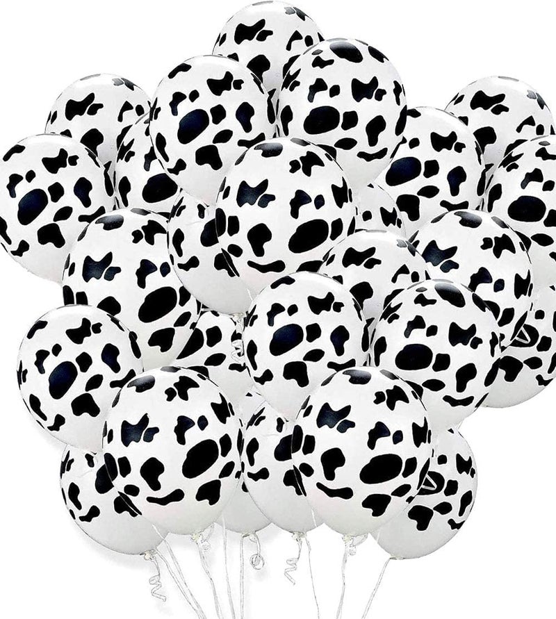 ELECDON 100 PCS Cow Balloons Funny Cow Print Balloons For Childrens Party Western Cowboy Theme for Kids Birthday Party Favor Supplies Decorations - Image 1