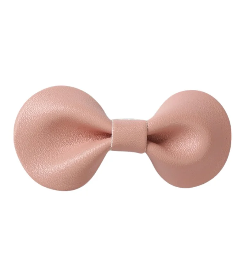 D'Daniela Rana Ribbon Bow Clip Set For Babies and Girls - Dark Pink & White