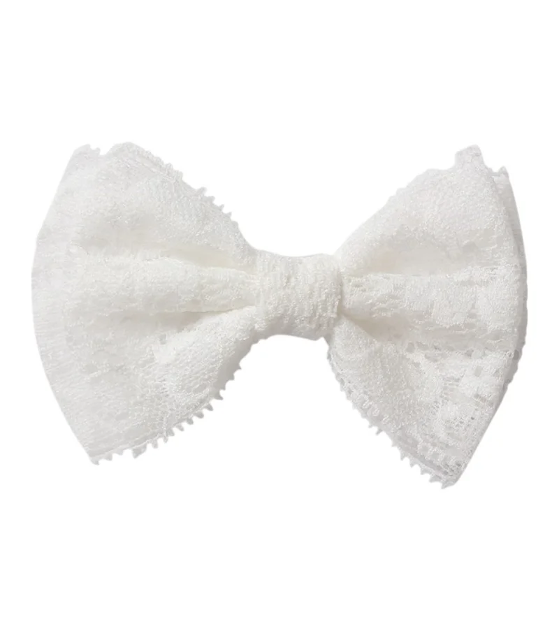 D'Daniela Rana Ribbon Bow Clip Set For Babies and Girls - Dark Pink & White
