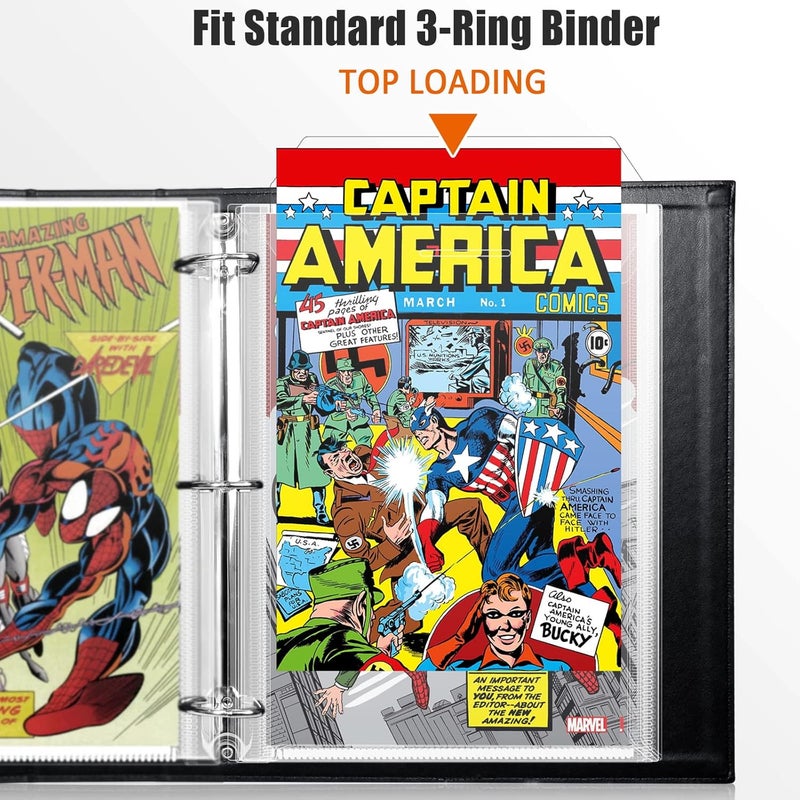 tutata Comic Book Bags, Binder Sleeves for Comic Books, 12 Pack Comics Protector Bags - Image 3
