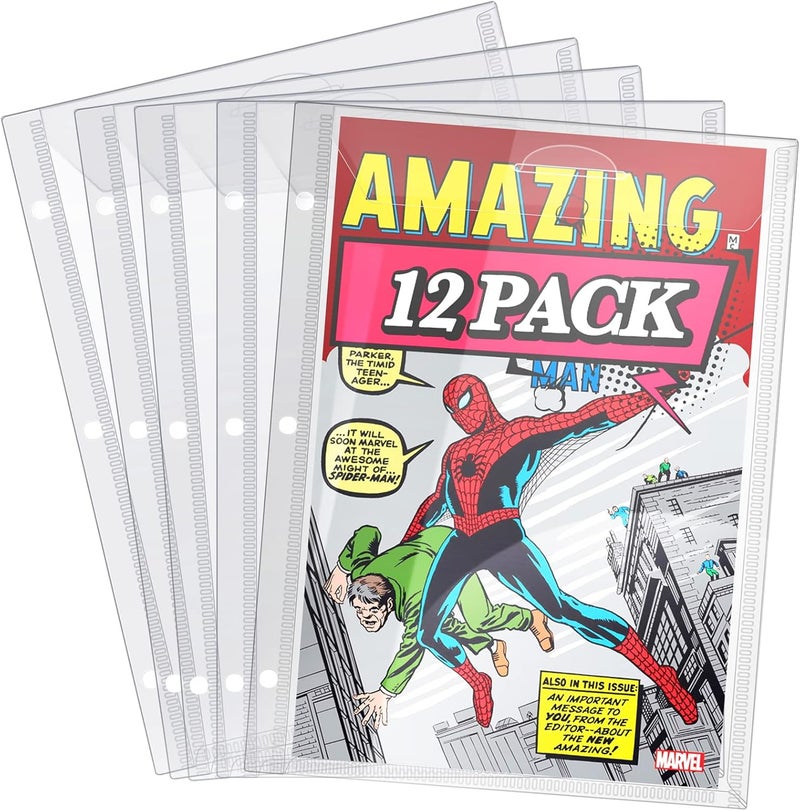 tutata Comic Book Bags, Binder Sleeves for Comic Books, 12 Pack Comics Protector Bags - Image 1