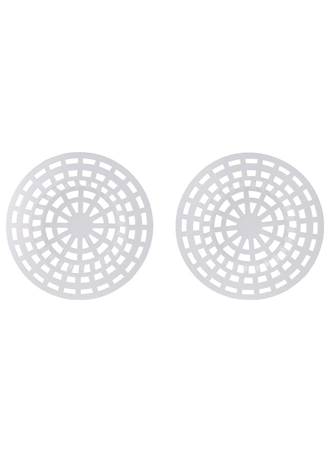 Home Pro - 2Pcs Plastic Kitchen Sink Strainer Set - Efficient Drain Protection - Easy Installation & Maintenance Prevent Clogs with Effortless Drain Protection (White) - Image 1
