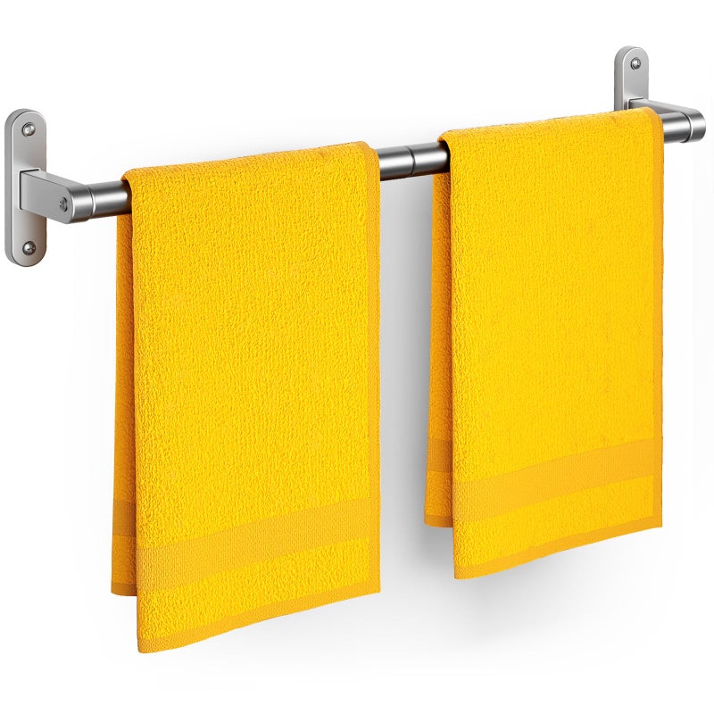 Powools Brushed Nickel Towel Rack for Bathroom 24 Rustproof Towel Holder Sturdy Towel Bar Wall Mounted SpaceSaving Towel Hanger Bathroom Accessories Home Decor Apparment Essentials