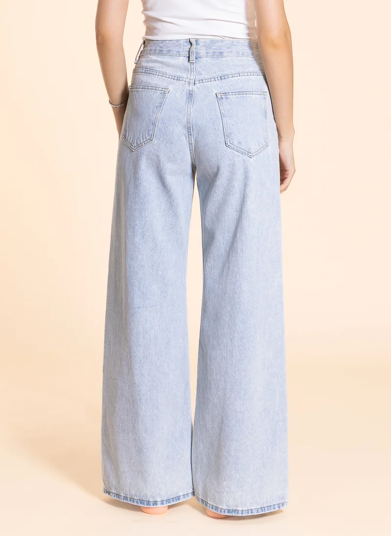 SHAPES MID-WAIST WIDE LEG JEANS