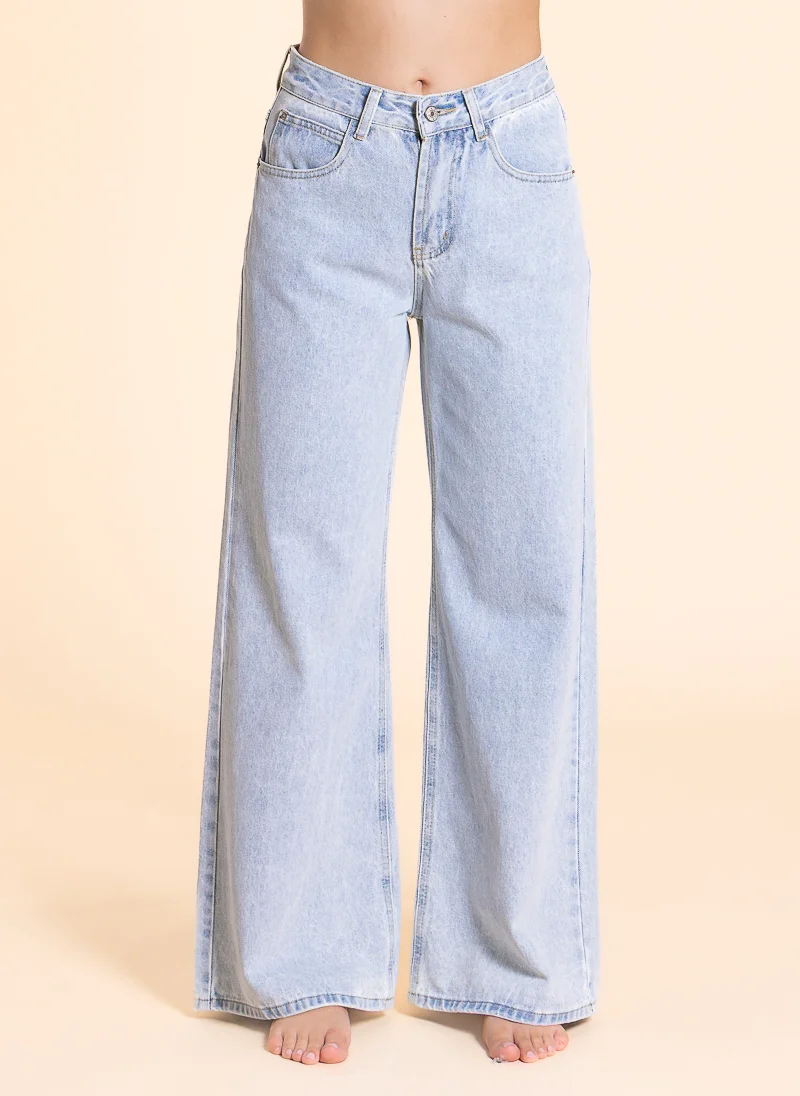 SHAPES MID-WAIST WIDE LEG JEANS