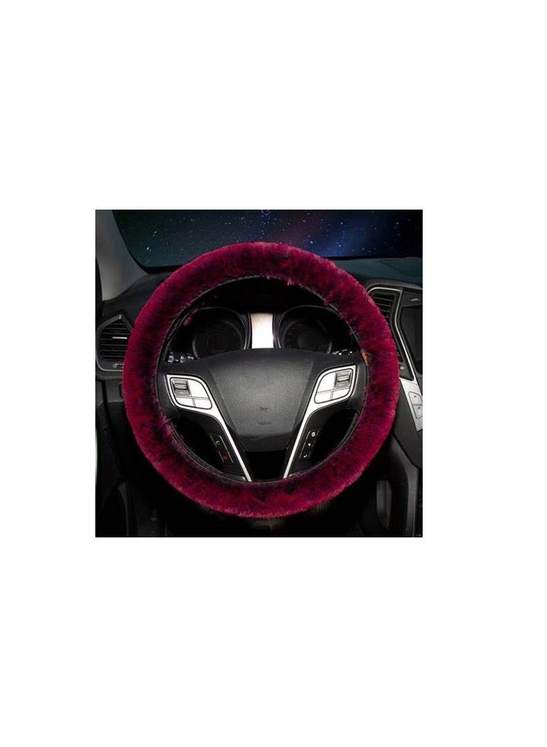 رويال Luxury Steering Wheel Cover 15"Inch (DYT-6014,Maroon) Maroon Color - Image 4