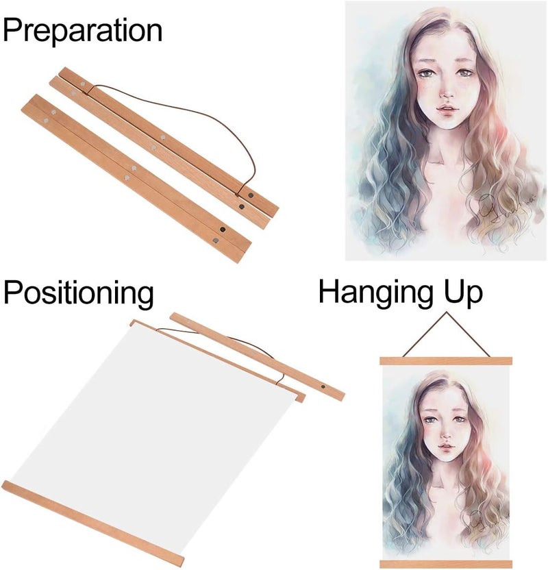 Radezon 8x10 8x12 8x18 Poster Frame, Magnetic Poster Frame Hanger for Photo Picture Canvas Artwork Wall Hanging (8 inch) - Image 2