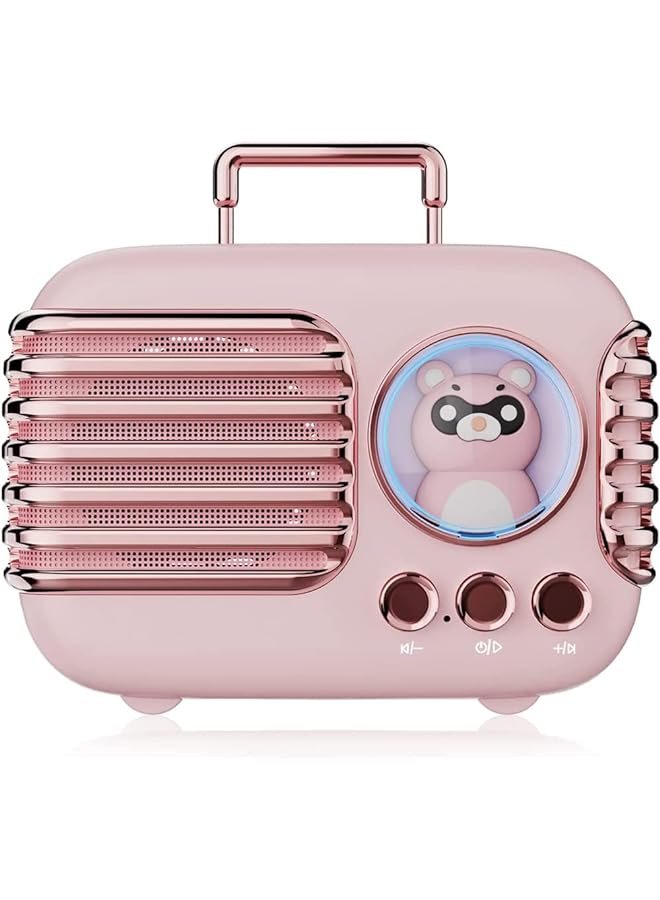 KASTWAVE Bluetooth Speaker Cute Portable Bluetooth Speaker Wireless Retro Speaker With Built In Mic Cute Decor Tf Vintage Mini Speaker For Kitchen Desk Bedrooms Accessories Party Outdoors For Android Ios - Image 1