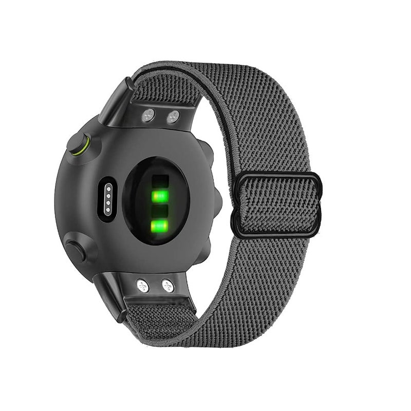 C2D JOY Stretchy Loop Nylon Strap Compatible with Garmin forerunner 45/45S Bands Replacement Accessory Adjustable Elastic - Black - Image 1