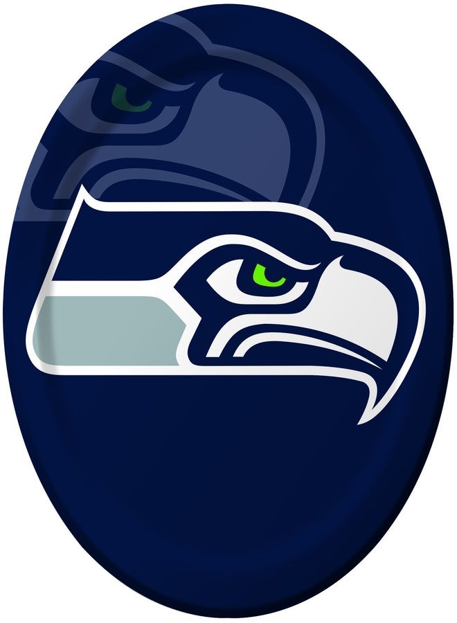 Creative Converting 8 Count Seattle Seahawks Paper Dinner Plates - Image 1