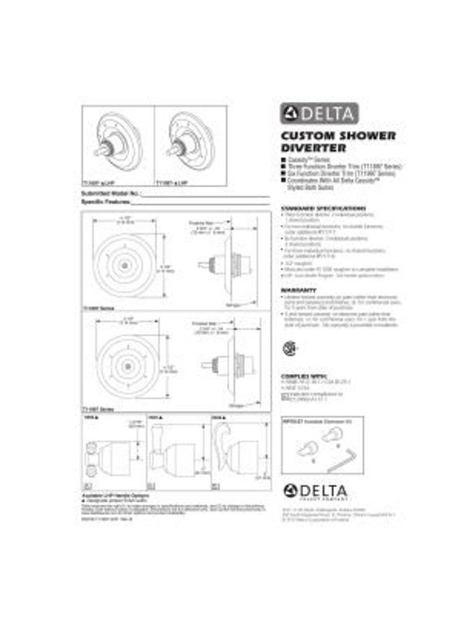 Delta صنبور دلتا T11897-RBLHP، 3.00 × 6.20 × 6.20 بوصة، برونز فينيسي - Image 2