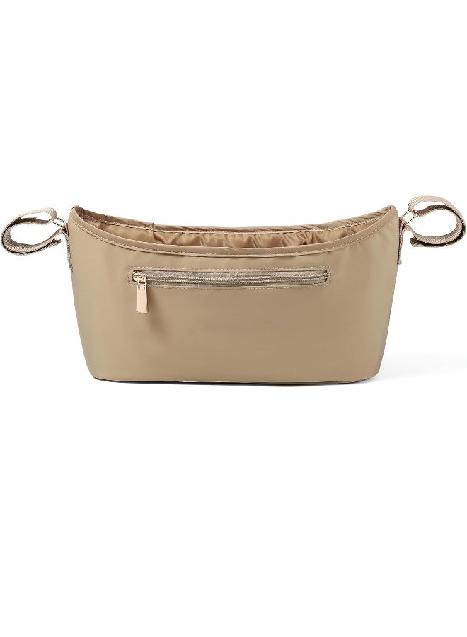 SEWBOO Universal Baby Stroller Organizer, Diaper Caddy Organizer with Adjustable Straps to Fits Nearly Any Strollers (Beige) - Image 3