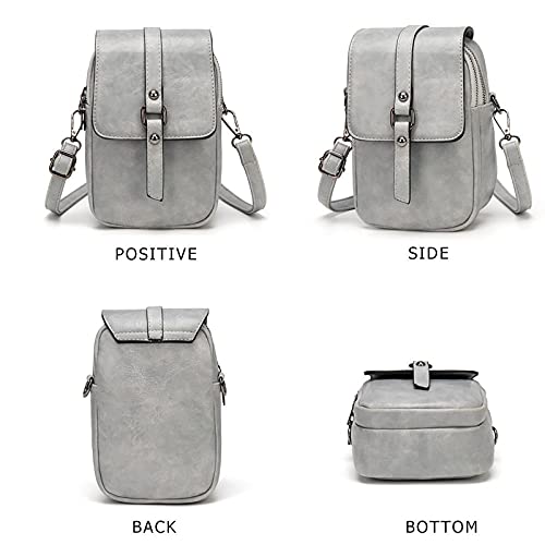 My Friday myfriday Vintage Crossbody Phone Bag for Women, Small PU Leather Shoulder Purse and Handbag with Tassel&Rivet Decoration - Image 5