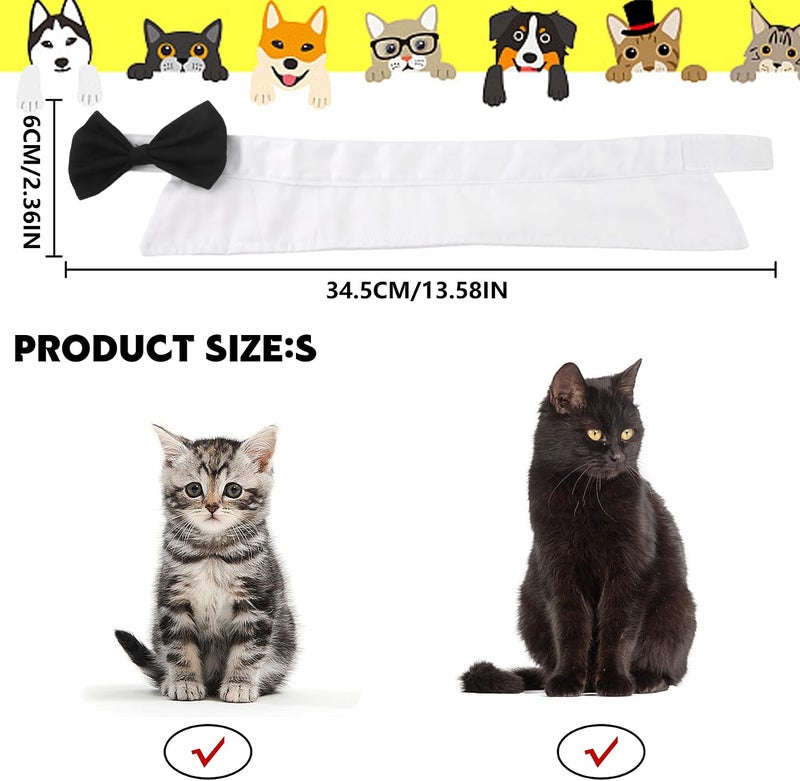 TORMEN Adjustable Pet Bow Tie Collar, Stylish Formal Neck Tie for Dogs and Cats - Enhance Your Pet's Look (Black, S) - Image 2