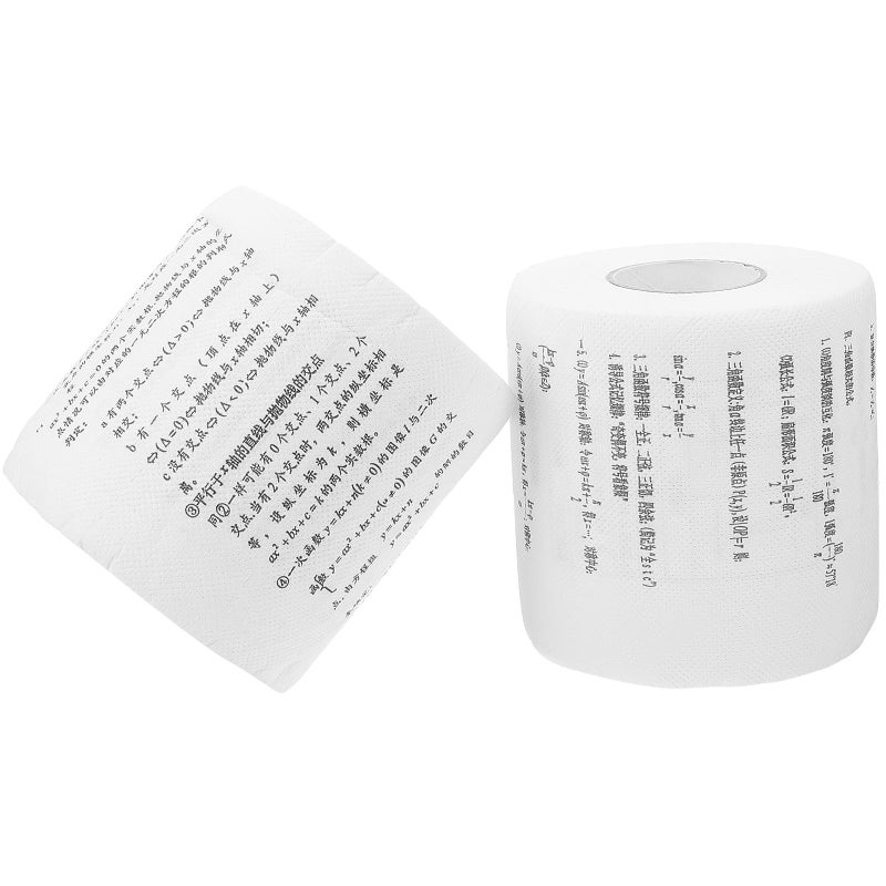 Mathematical Formula Printed Toilet Paper 2 Rolls For Bathroom Decor And Fun - Image 2