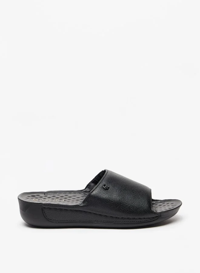Le Confort Women's Textured Stitch Detail Slip-On Sandals