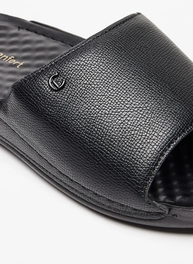 Le Confort Women's Textured Stitch Detail Slip-On Sandals
