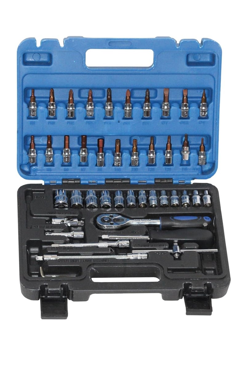 Digital Craft Digital Craft Hand Tool Kit Car Ratchet Wrench Assembly Tool Household Repair Tools Automotive Set 46PC Socket Set8Pc Ring Spanner Set6Inch 2 In 1 Screw Driver  - Image 2