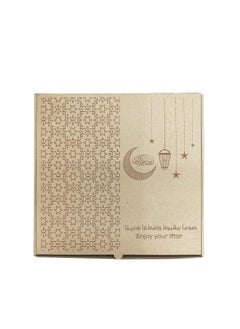 10 Pcs Ramadan Iftar Meal Box (29 x 25 x 7 cm), Eco-friendly Kraft Takeaway Food Box, Brown
