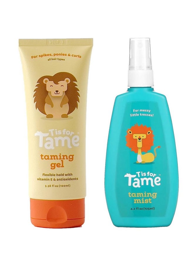 T is for Tame Is For Tame Kids Hair Styling Gel & Hair Mist Bundle Allnatural Alcoholfree Hair Gel & Mist For Kids & Toddlers 2023 Launch Date (Gelmistbundle)  - Image 2