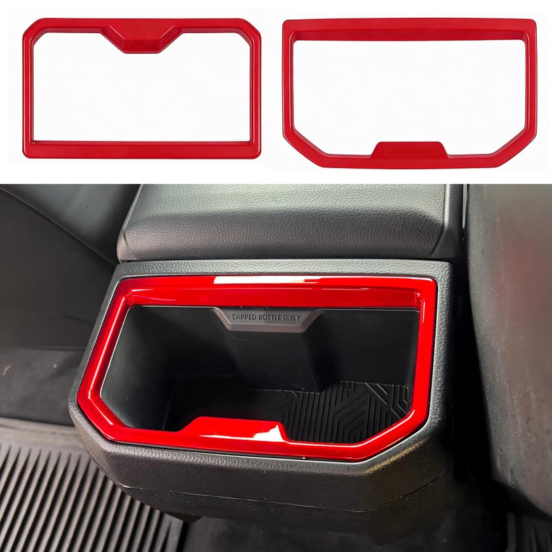 BORUIEN Window Lift Panel Cover for Toyota Tacoma 2024 2025 2026 Interior Accessories (NOT Fit 4-Runner) Center Console ABS Door Handle Switch Decor Trim Dark Red - Image 1