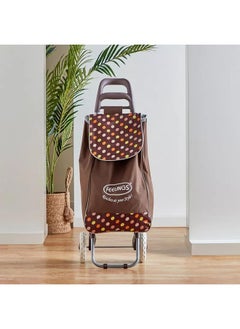 Feelings Feelings Shopping Trolley Fancy With Wheels Brown Polka Dots  - Image 4