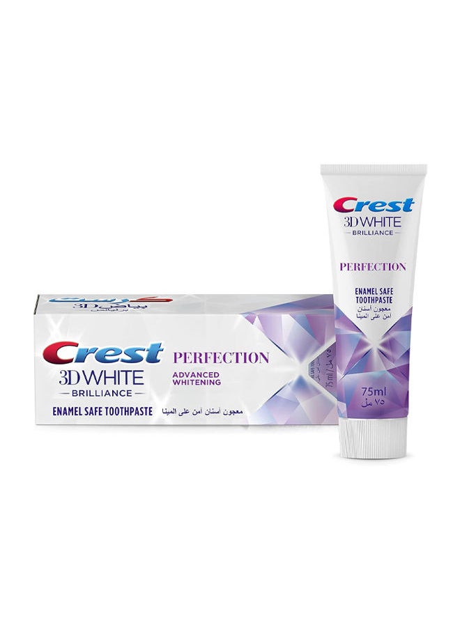 Crest 3D White Brilliance Advance Whitening Toothpaste - Perfection 75ml  - Image 1