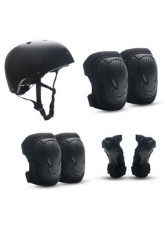 COYO Kids Bike Helmet Set Skateboard Knee Pads - Kids Helmet Elbow Pads Wrist Guards Adjustable Protective Gear Set for Sport Cycling Bike Roller Skating Scooter Rollerblade  - Image 1