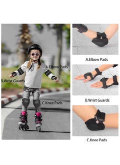 COYO Kids Bike Helmet Set Skateboard Knee Pads - Kids Helmet Elbow Pads Wrist Guards Adjustable Protective Gear Set for Sport Cycling Bike Roller Skating Scooter Rollerblade  - Image 3